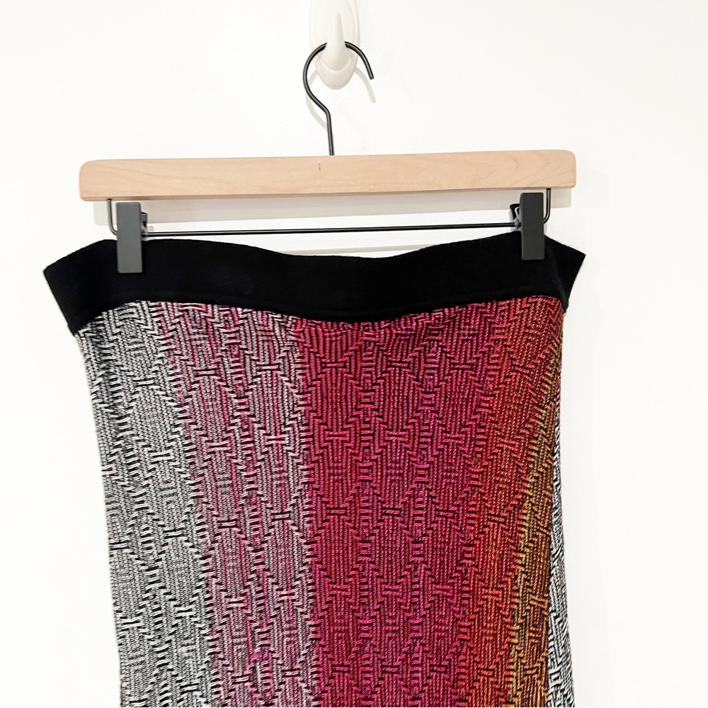 Anthropologie Cecilia Prado Sweater High Low Abstract Multicolor Printed Skirt - Picture 9 of 11